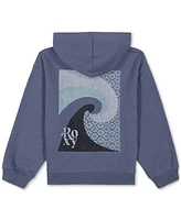 Roxy Big Girls Evening Oversized-Fit Printed Full-Zip Fleece Hoodie