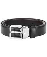 Montblanc Men's Reversible Leather Square Buckle Belt