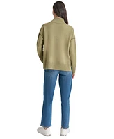 Dkny Jeans Women's Intarsia Logo Turtleneck Sweater
