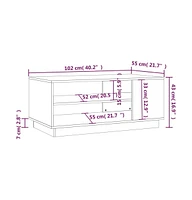 vidaXL Coffee Table White 40.2"x21.7"x16.9" Engineered Wood