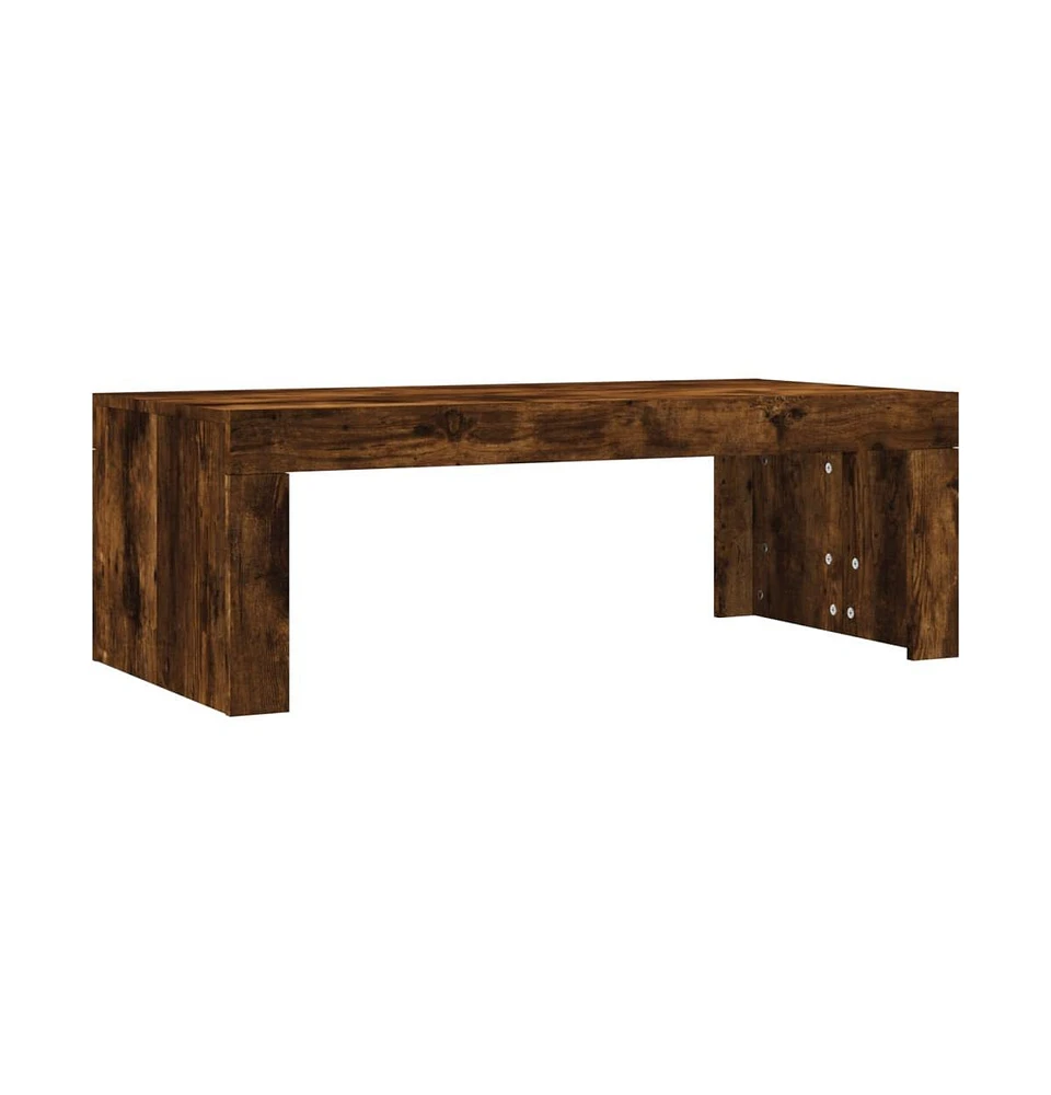 vidaXL Coffee Table Smoked Oak 40.2"x19.7"x14.2" Engineered Wood