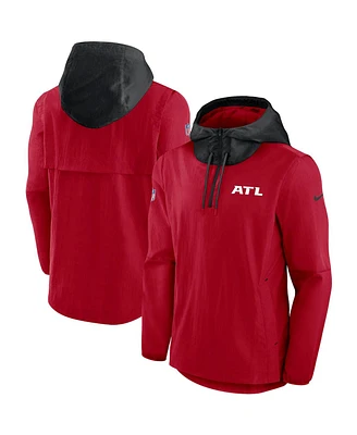 Nike Men's Red Atlanta Falcons Sideline Player Quarter-Zip Jacket