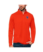 Antigua Men's New York Mets Tribute Quarter-Zip Pullover Top