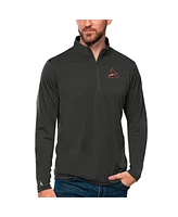 Antigua Men's Charcoal St. Louis Cardinals Tribute Quarter-Zip Pullover Top