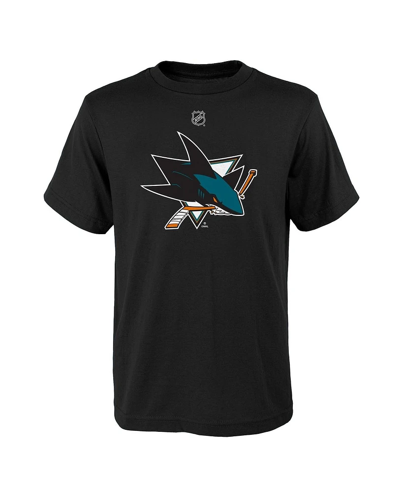 Outerstuff Big Boys and Girls Black San Jose Sharks Primary Logo T-Shirt