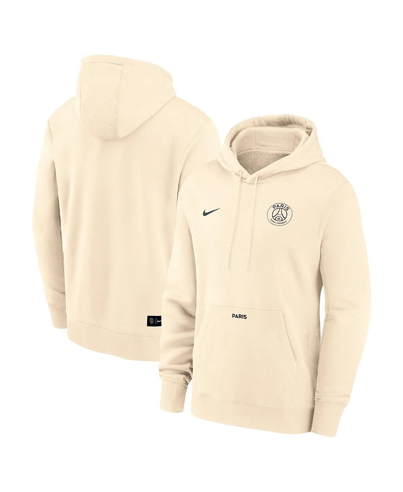 Nike Men's Cream Paris Saint-Germain Club Pullover Hoodie