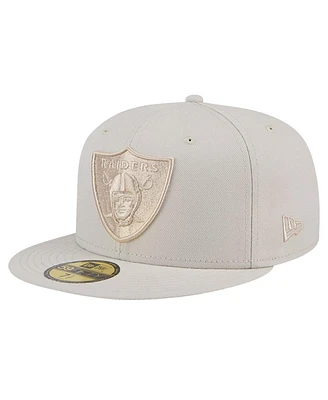 New Era Men's Stone Las Vegas Raiders Color Pack 59FIFTY Fitted Hat