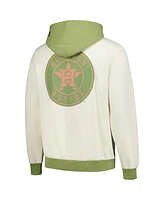 New Era Men's Cream/Green Houston Astros Color Pop Pullover Hoodie