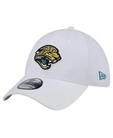 New Era Men's White Jacksonville Jaguars Throwback Iced 39THIRTY Flex Hat