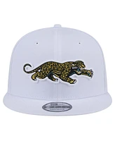 New Era Men's White Jacksonville Jaguars Throwback Crawl Standard 9FIFTY Snapback Hat