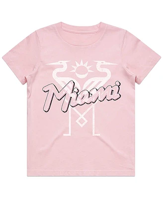 Peace Collective Big Boys and Girls Pink Inter Miami Cf Vintage T-Shirt