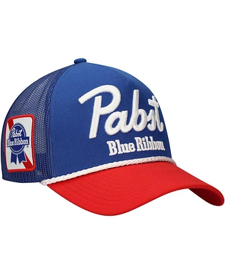 Lids Men's Blue Pabst Blue Ribbon A-Frame with Rope Trucker Adjustable Hat