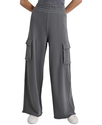 Dkny Jeans Women's Wide-Leg Cargo Sweatpants