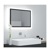 Led Bathroom Mirror Gray 23.6"x3.3"x14.6" Acrylic
