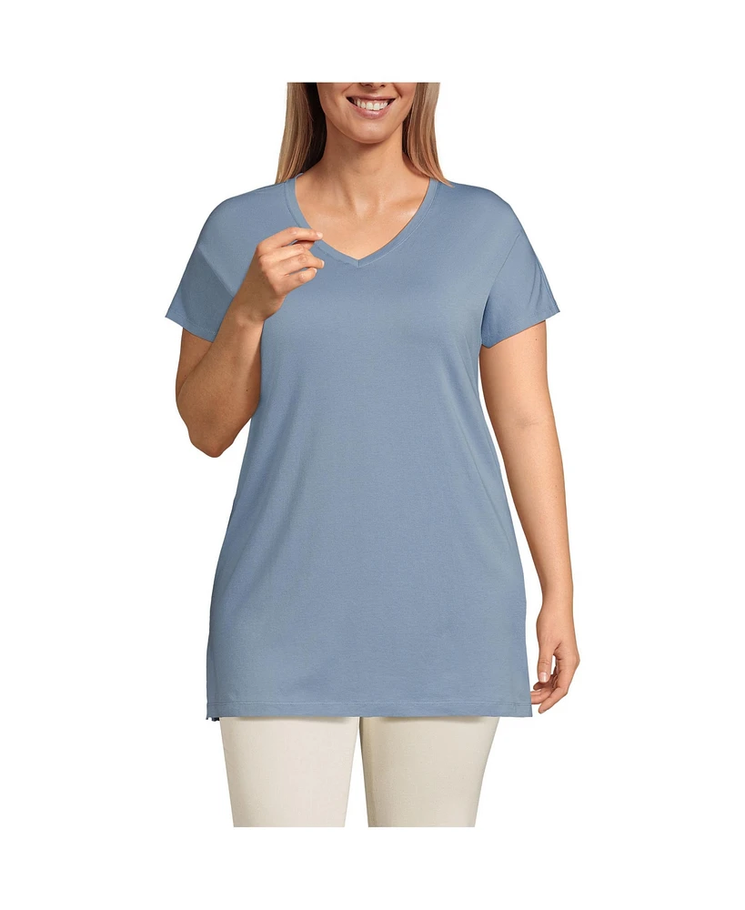 Lands' End Women's Plus Lightweight Jersey Extra Long Tunic