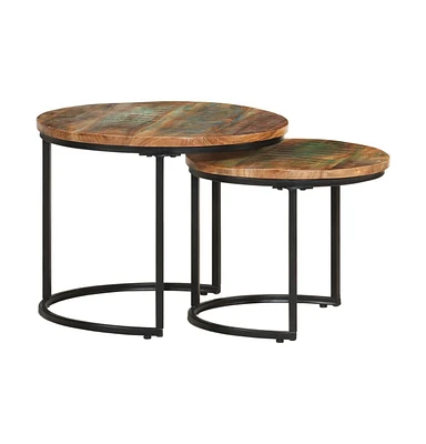 vidaXL Nesting Tables 2 pcs Solid Reclaimed Wood