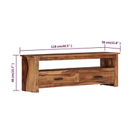 vidaXL Tv Stand 46.5"x11.8"x15.7" Solid Wood