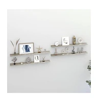 vidaXL Wall Shelves 4 pcs Concrete Gray 39.4"x3.5"x1.2"