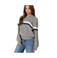 Edikted Women's Nautical Striped Oversized Sweater