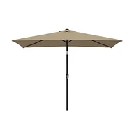 vidaXL Outdoor Parasol with Metal Pole 118.1"x78.7" Taupe