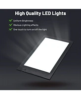Yescom WeChef Led Back Lit Light Menu Holder Cover Wine List Single Panel Fits 8"x14" Paper for Hotel Club