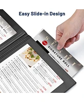 Yescom WeChef Led Back Lit Light Menu Holder Cover Folding Double Panel Fits 5"x11" Paper for Hotel Club
