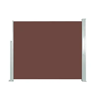 vidaXL Retractable Side Awning 47.2"x118.1" Brown