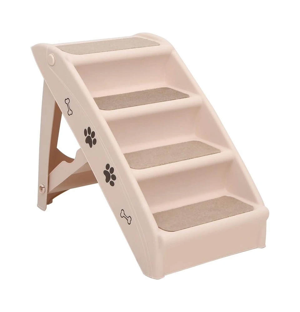 vidaXL Folding Dog Stairs 24.4"x15.7"x19.5