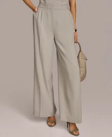 Donna Karan New York Women's Mid-Rise Wide-Leg Pants