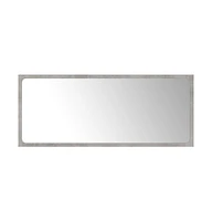 vidaXL Bathroom Mirror Concrete Gray 35.4"x0.6"x14.6" Engineered Wood