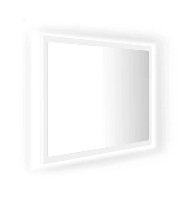 vidaXL Led Bathroom Mirror White 23.6"x3.3"x14.6" Acrylic