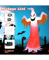Vebreda 6 Feet Halloween Inflatable Ghost Quick Blow up Halloween Decor with Led Lights