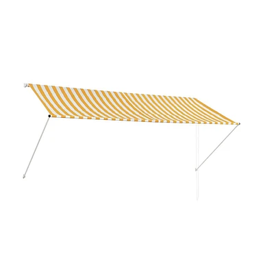 Retractable Awning 118.1"x59.1" Yellow and White