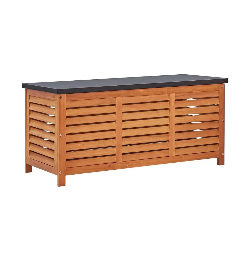 vidaXL Patio Storage Box 46.1"x19.7"x21.7" Solid Eucalyptus Wood