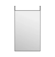 vidaXL Door Mirror Black 19.7"x31.5" Glass and Aluminum