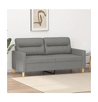 vidaXL 2-Seater Sofa Dark Gray 55.1" Fabric