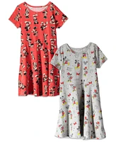 Disney Little Girls Minnie Mouse Mickey Mouse 2 Pack Dresses to