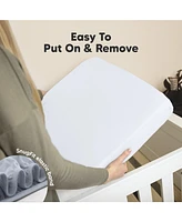 KeaBabies 2pk Soothe Fitted Crib Sheets Neutral, Organic Baby Sheets, Fits Standard Nursery Mattress