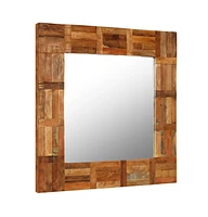 vidaXL Wall Mirror Solid Reclaimed Wood 23.6"x23.6"