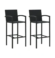 vidaXL Bar Stools pcs Poly Rattan