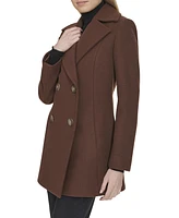 Cole Haan Women's Fine Wool Twill Double Breasted Peacoat