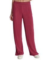 Dkny Women's Brushed Rib-Knit Straight-Leg Pants