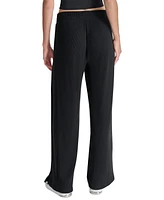 Dkny Women's Brushed Rib-Knit Straight-Leg Pants