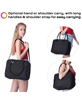Byootique Makeup Bag Soft Sided Cosmetic Train Case 2 Layer Hangbag 4 Pouches