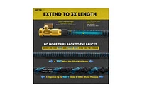 Kotto 25' Expandable Water Garden Hose: 10 Spray Nozzles, Solid Brass Connector, Leak-Proof Design
