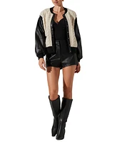 Astr the Label Women's Fionn Mixed-Media Jacket