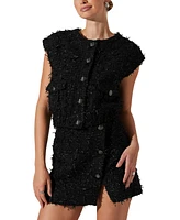 Astr the Label Women's Pedrine Tweed Vest