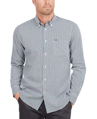 Barbour Men's Padshaw Tailored-Fit Textured Gingham Check Button-Down Broken Twill Shirt