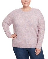 Joseph A Plus Size Space Dyed Pullover Sweater