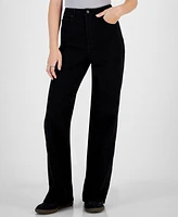 Tinseltown Juniors' High-Rise Wide-Leg Jeans